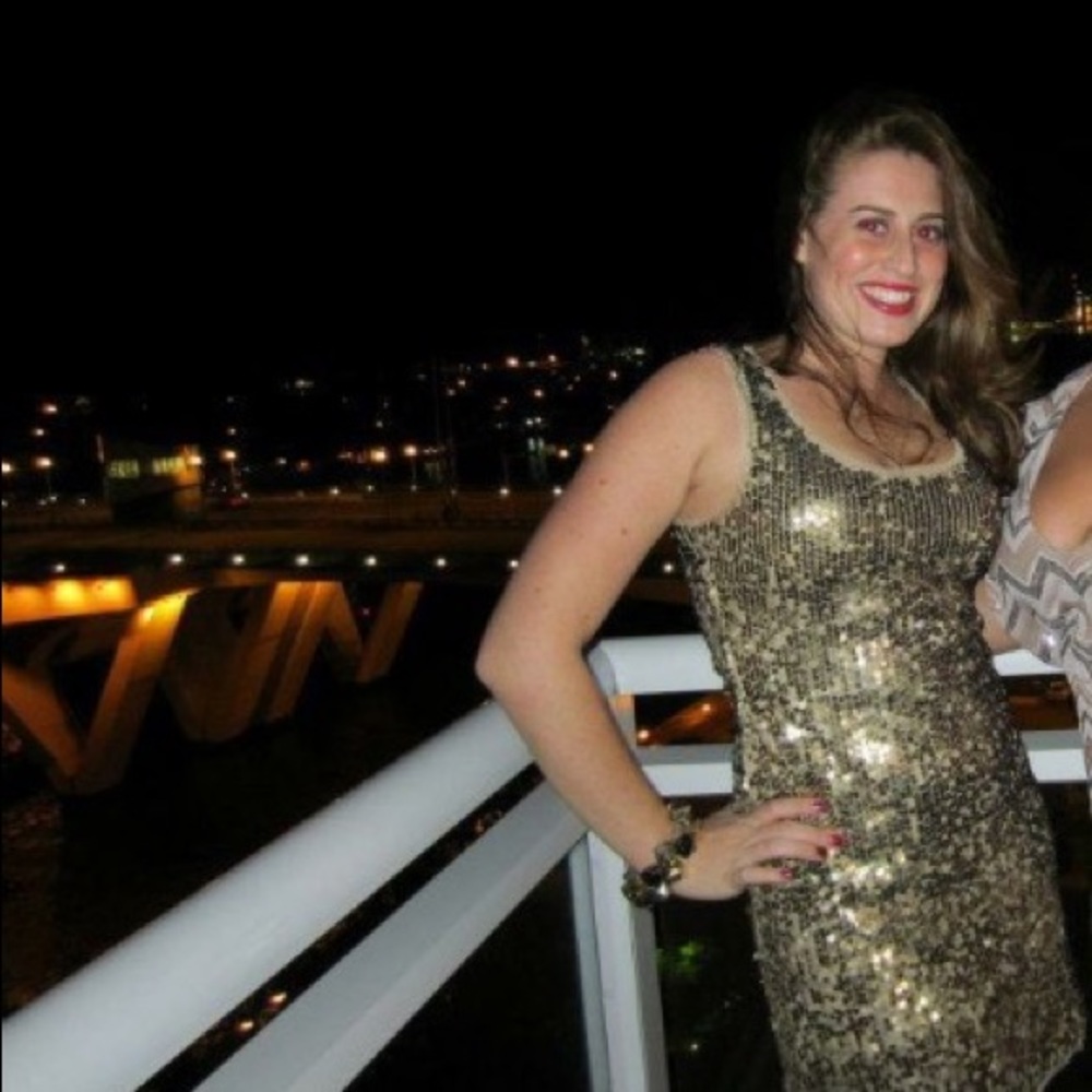 Gold sequin dress