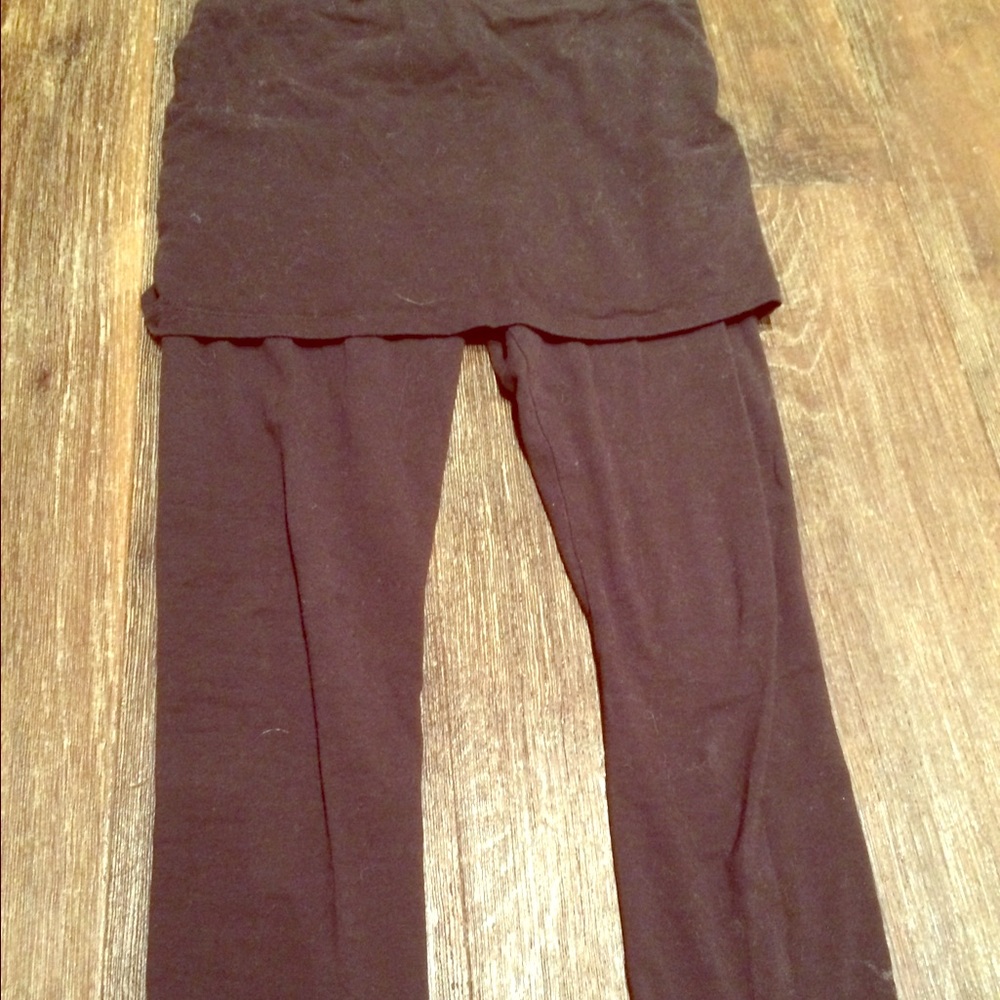 Leggings with attached skirt