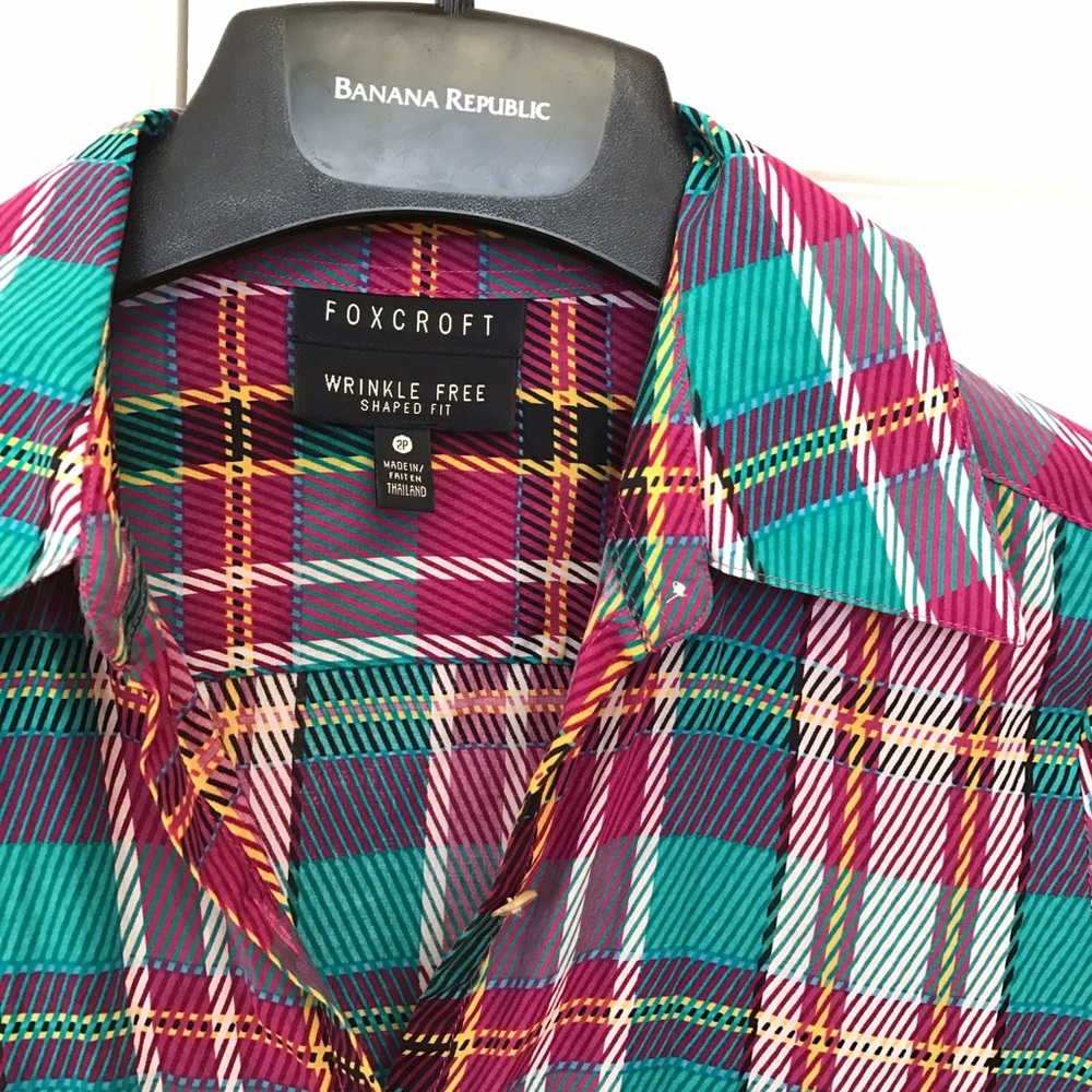 Plaid Button-Down Blouse - image 3