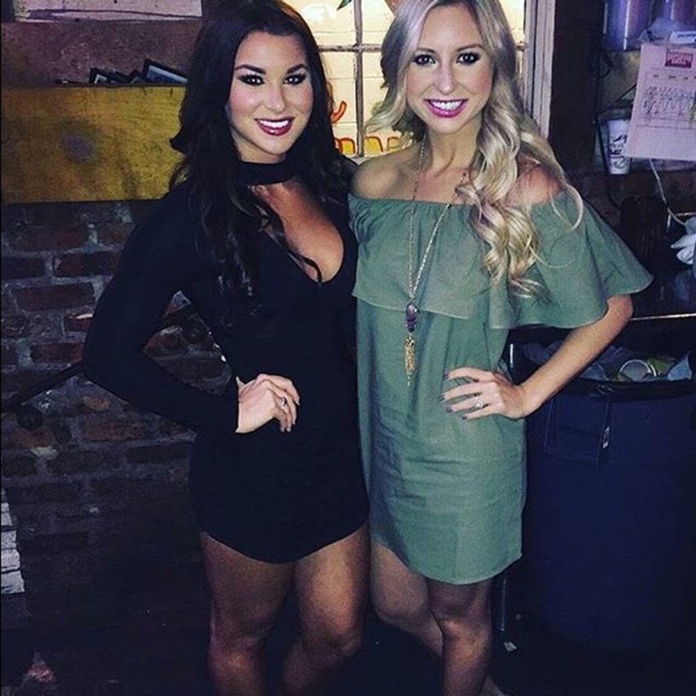 Ruffle off the shoulder dress