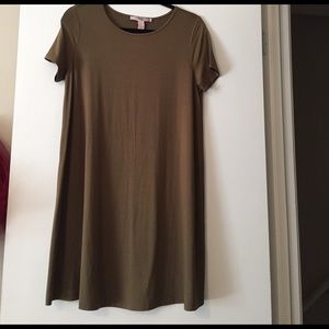 Olive green swing dress