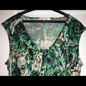 Jones Studio Green Patterned Dress