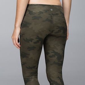 *RARE* Lululemon Wunder Under Camo Crops
