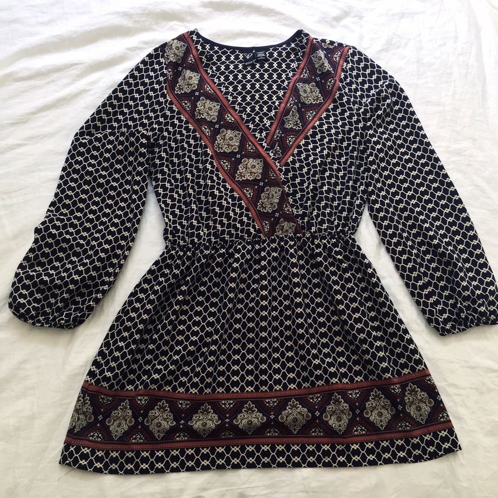 Boho Festival Summer Dress Size Large Navy