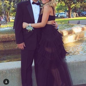 BCBG Avalon Sheer Cut Out Gown