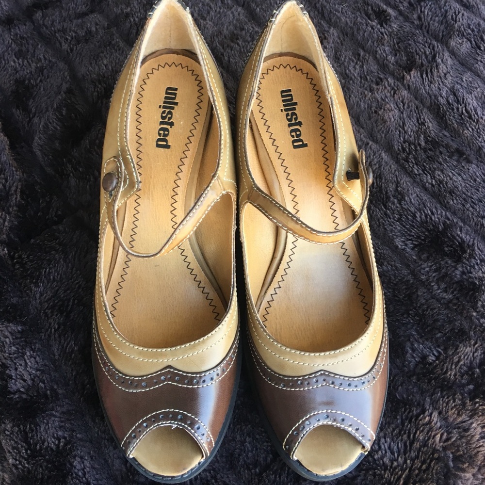 Unlisted open toe wedges, size 10