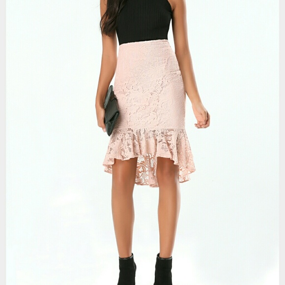 bebe Dresses & Skirts - lace midi skirt BEBE