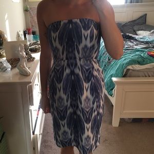 JCREW Strapless watercolor dress