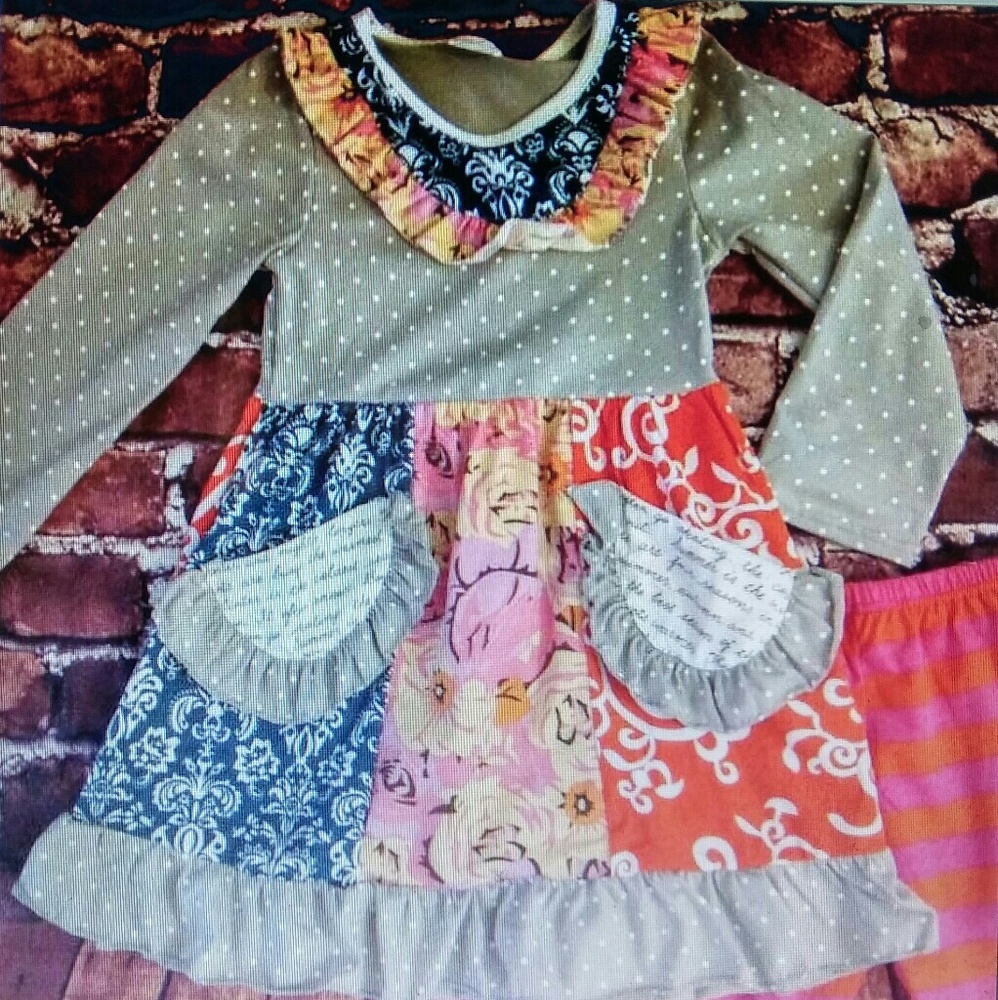 Girls boutique patchwork push top