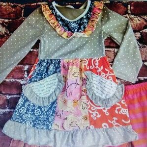 Girls boutique patchwork push top