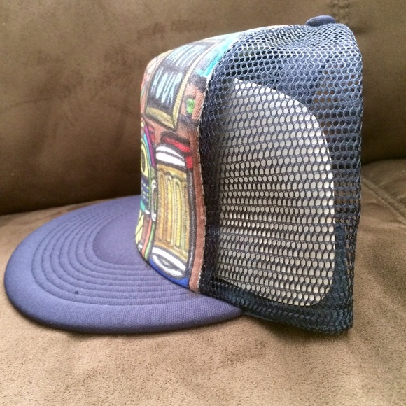 Locals Bar pool hall hand-drawn trucker cap - Picture 3 of 5