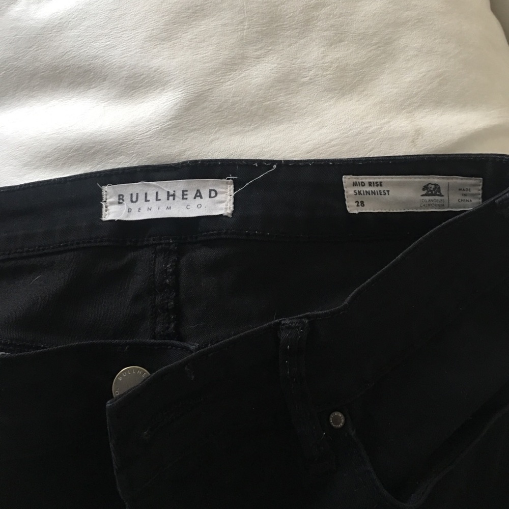 midrise bullhead black denim