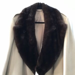 Men's wool & mink overcoat
