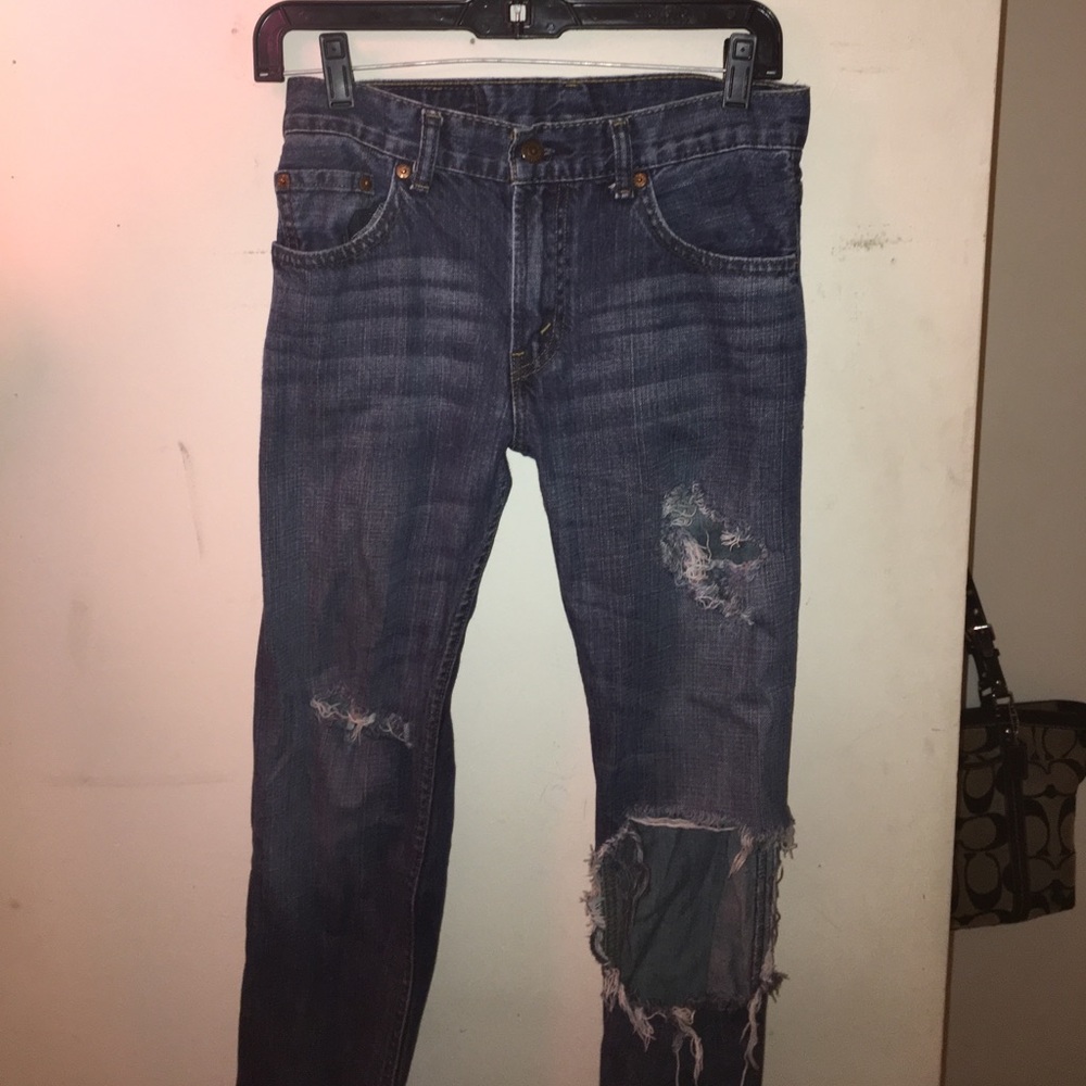 Distressed Levi Jeans