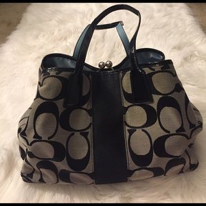 Authentic COACH black and gray purse