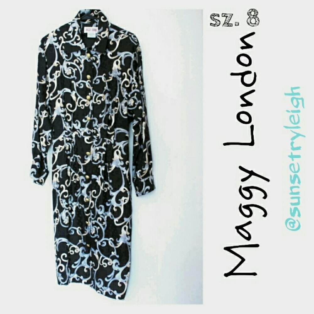 Maggy London Vintage dress 100 % Silk