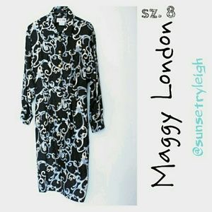 Maggy London Vintage dress 100 % Silk