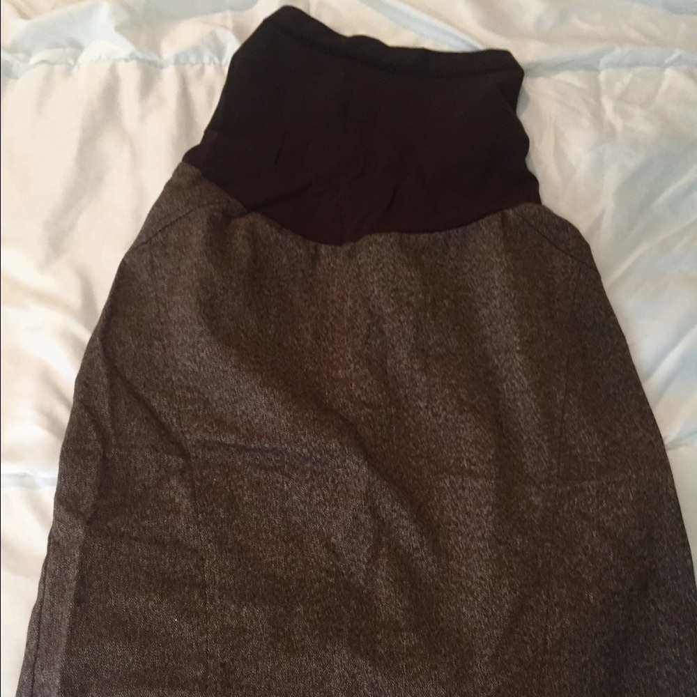 Brown motherhood maternity skirt