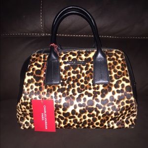 Charles Jourdan Paris leopard handbag