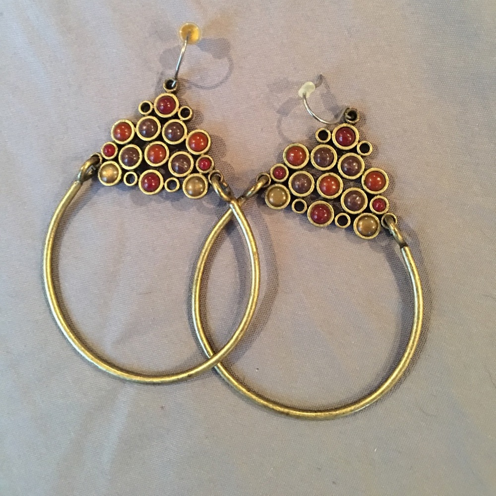 ⚡️FLASH SALE⚡️ Bohemian Multi Colored Stone Hoops