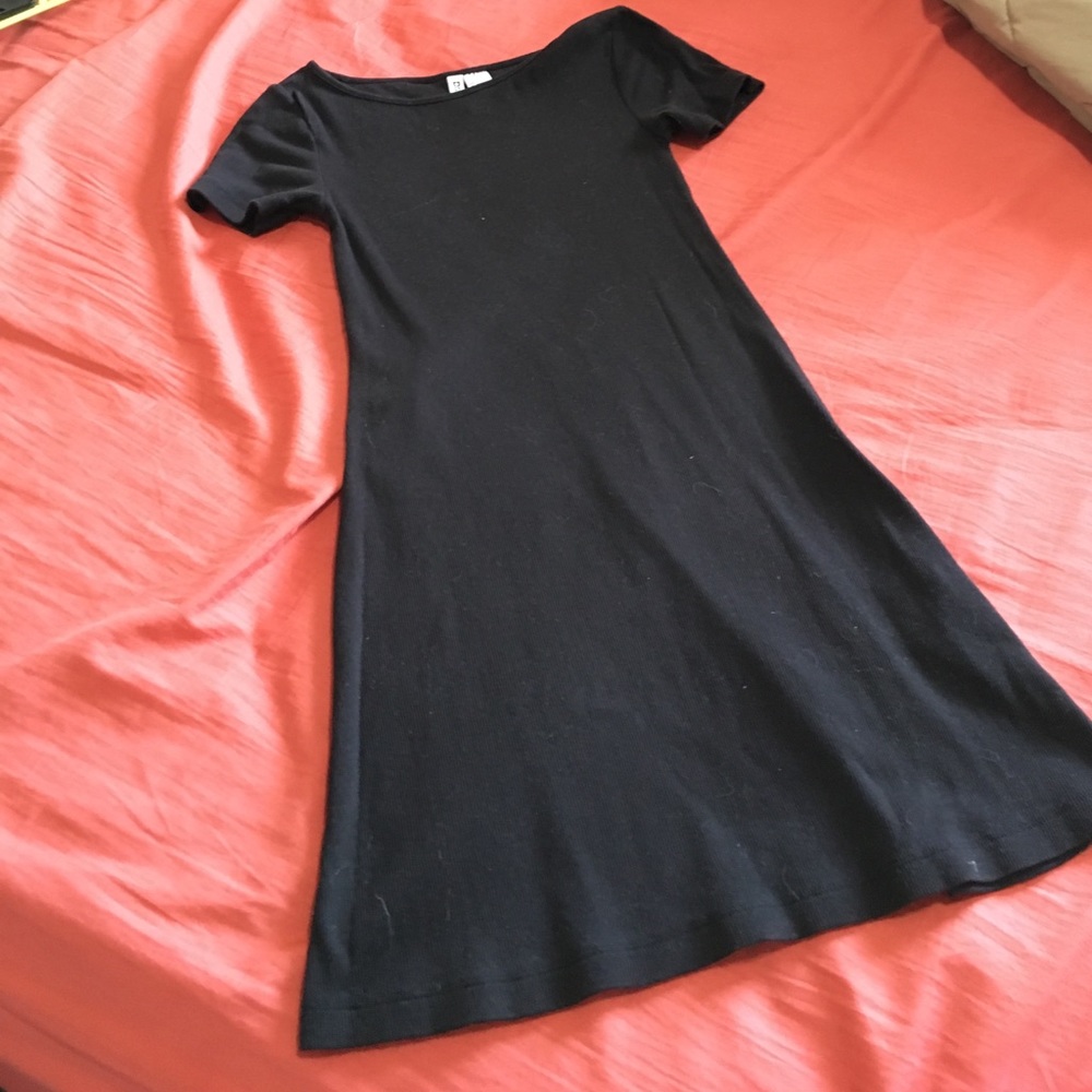 Cute simple black dress.