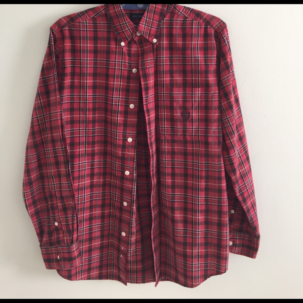 Red chaps button down