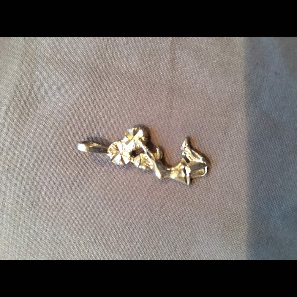 Silver Plated Cheerleader Charm