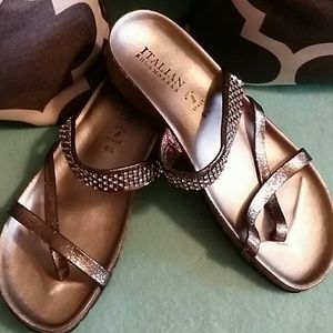 Silver italian shoemakers Sandles