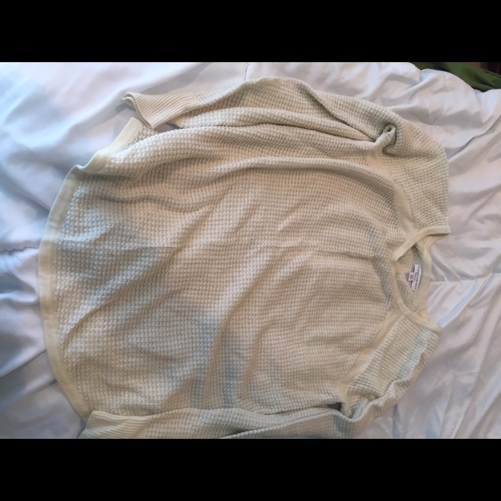 Ivory with silver maternity sweater