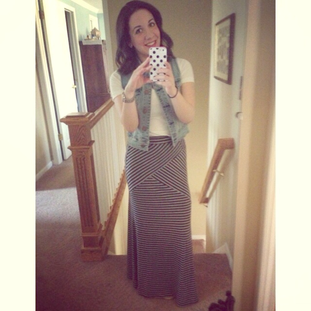 Striped Maxi Skirt!