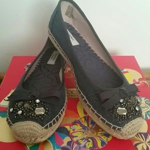 Vera Wang Denim Espadrille Flats