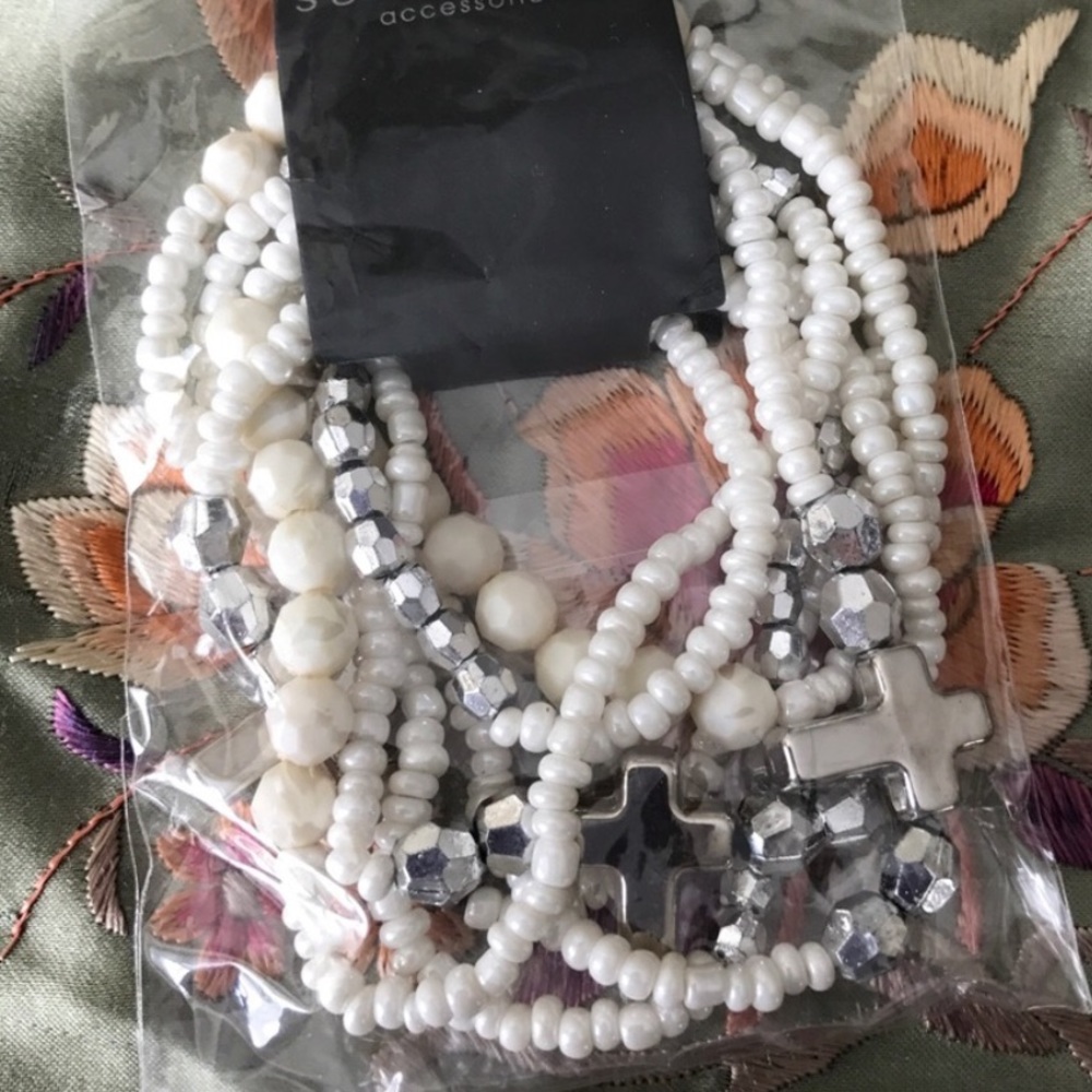 Wrapped Wear as Bracelet or Necklace Beaded NWT