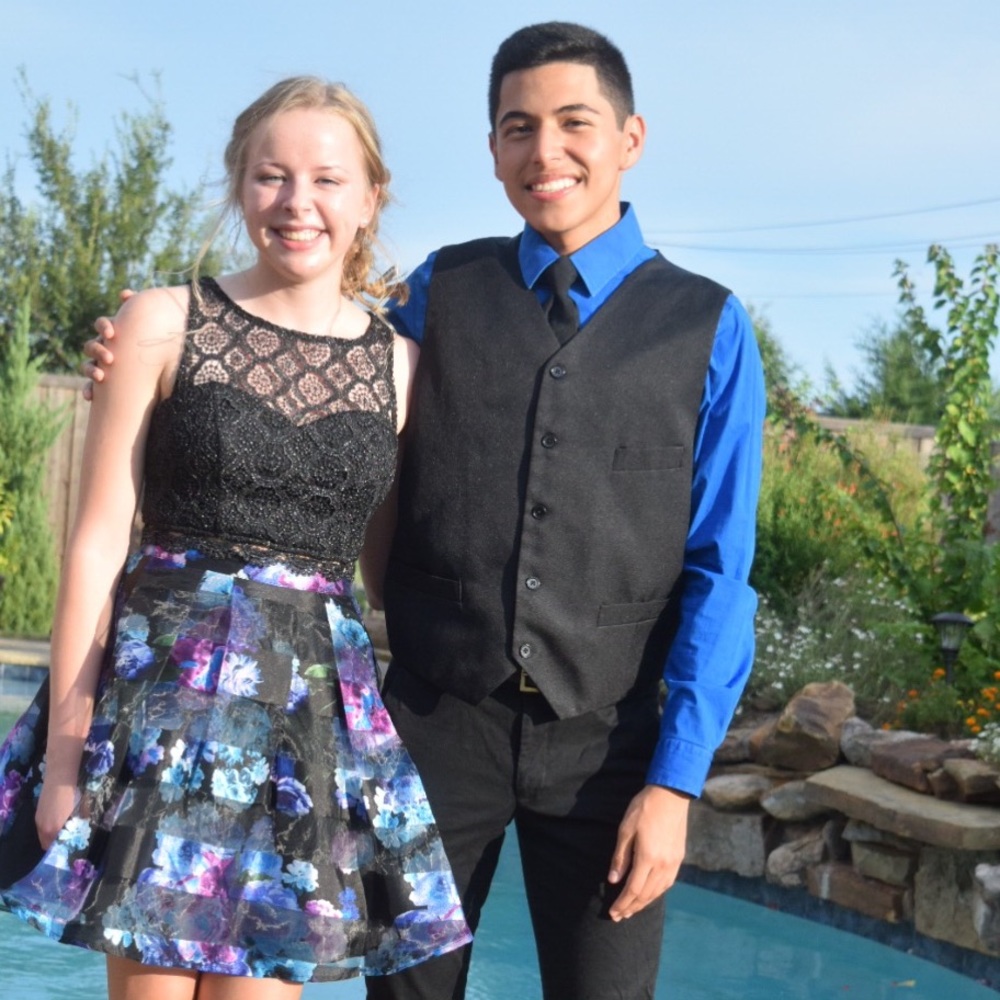 2 piece homecoming dress. Slightly open back.