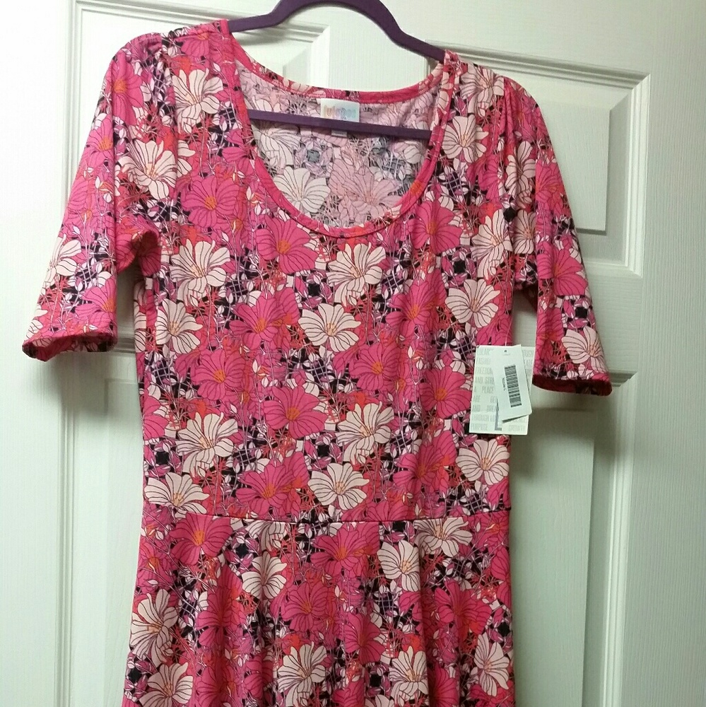 Large Pink Floral Lularoe Nicole NWT