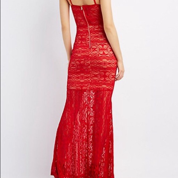 Red Lace Privy dress. - Picture 2 of 3