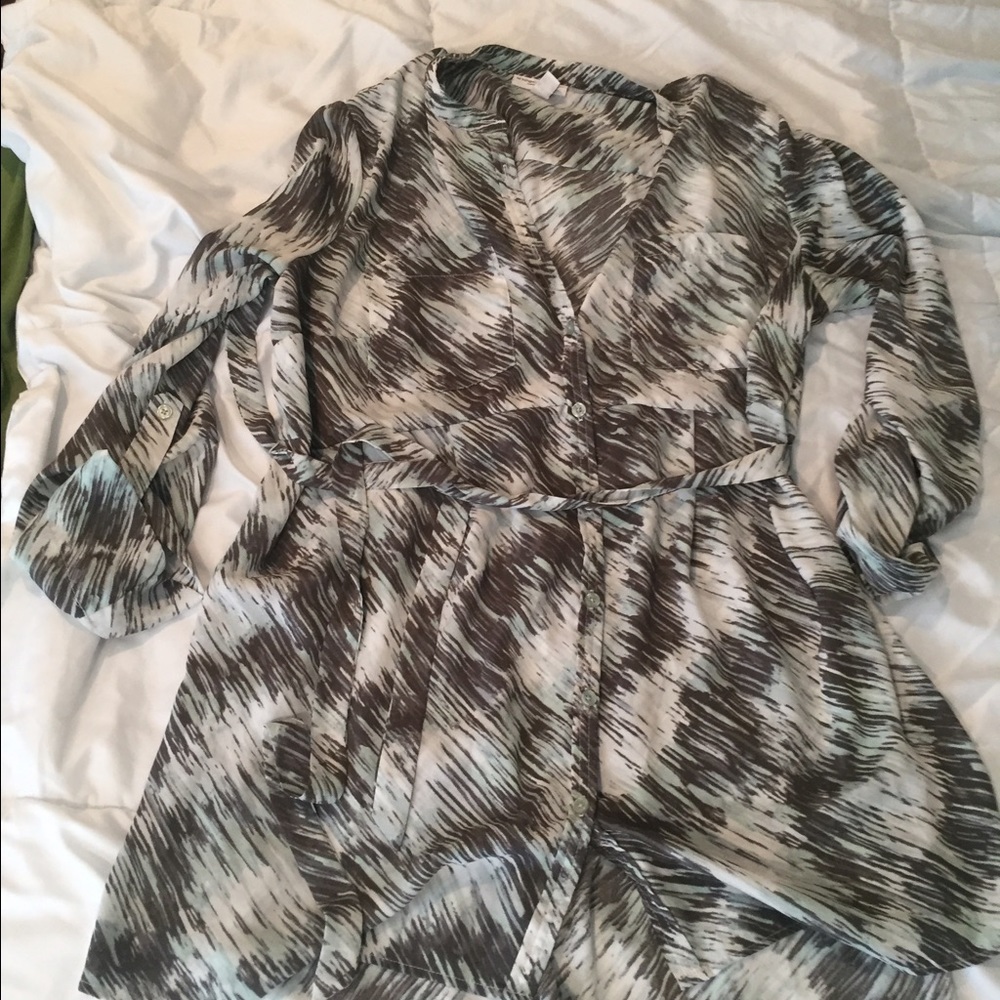 Maternity button down