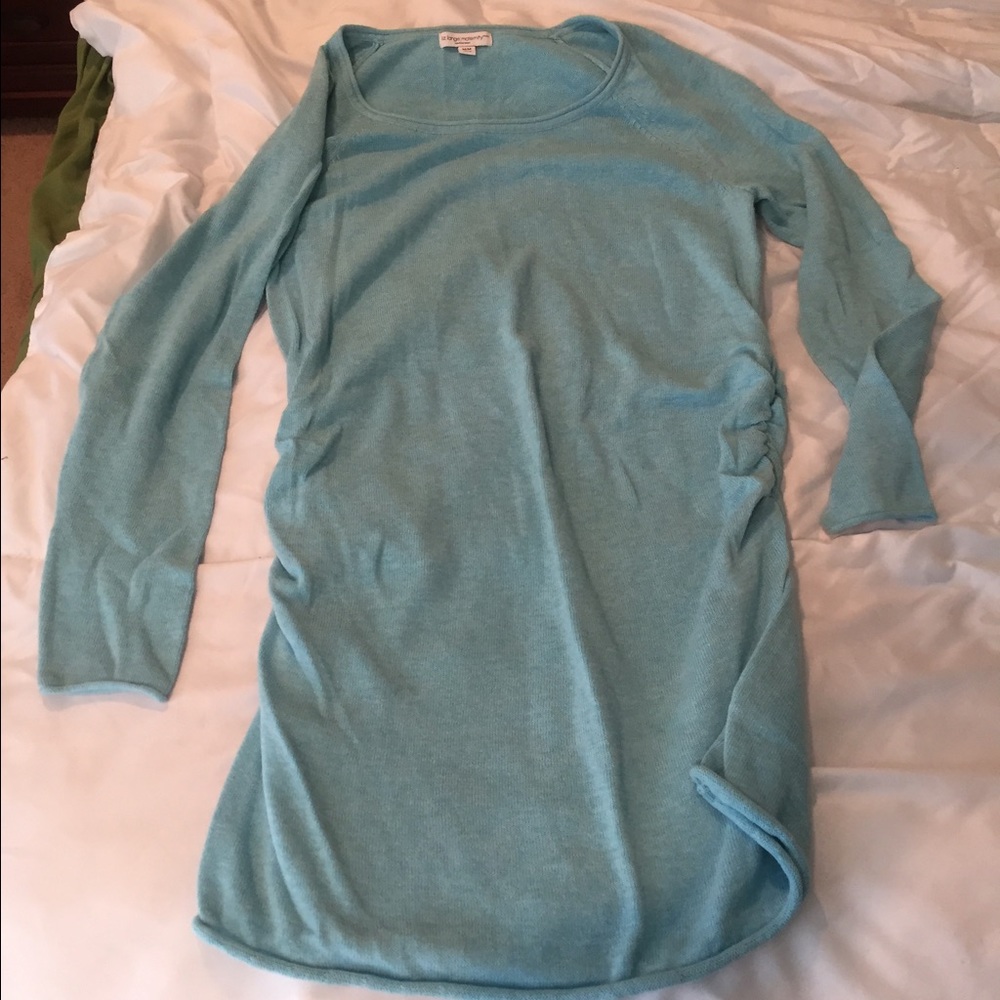 Blue maternity sweater