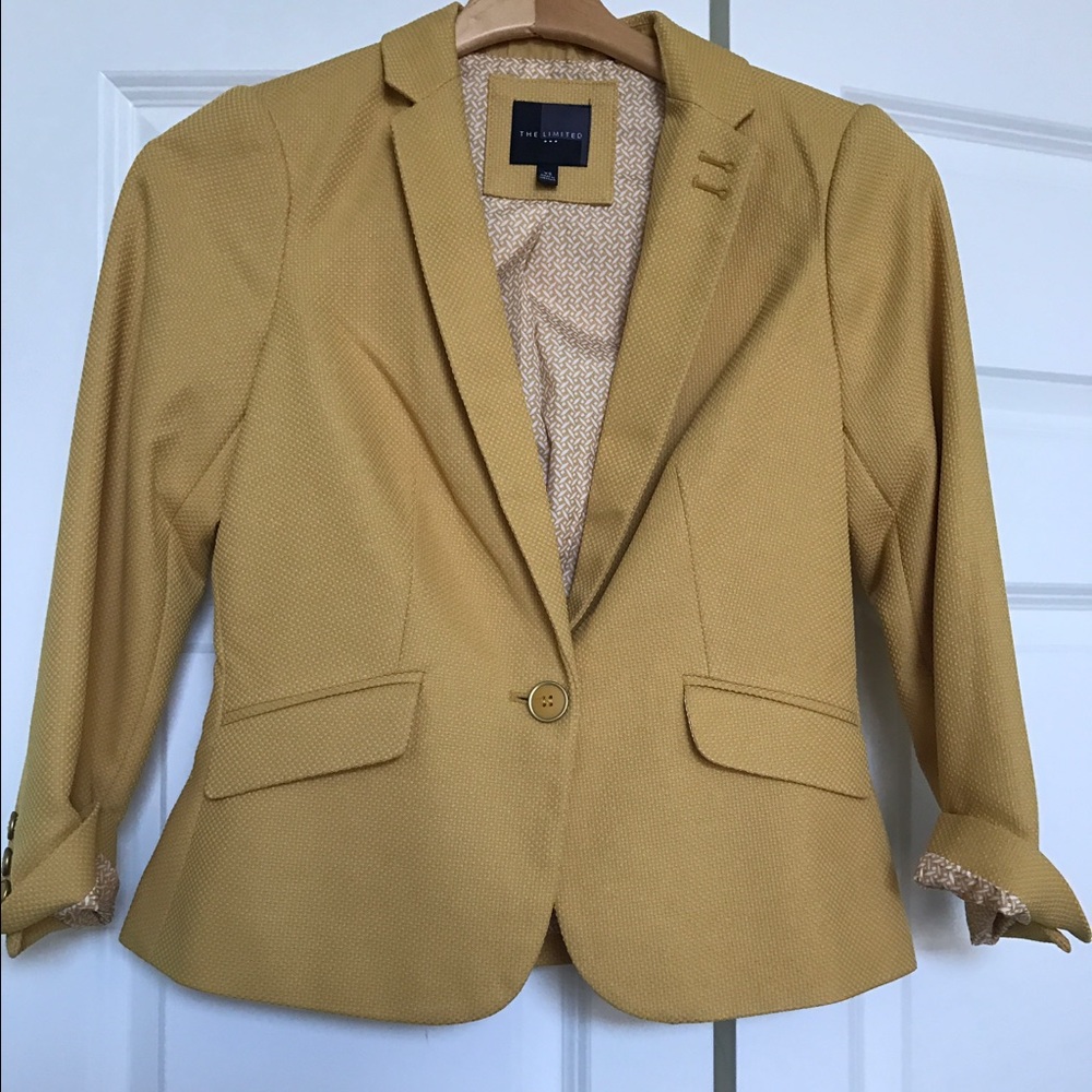 The Limited Mustard Yellow Blazer Sz XS