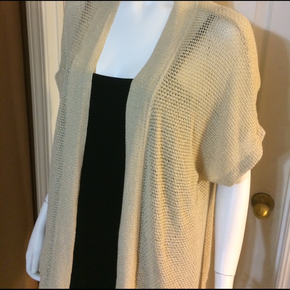 Sag Harbor Gold Short Sleeve Cardigan