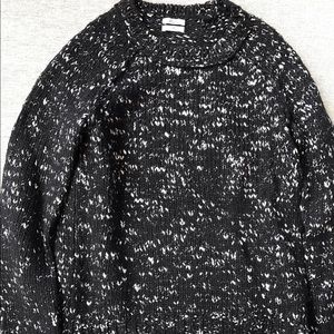Madewell black and white speck sweater in medium
