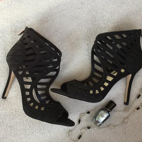 BCBGeneration Shoes - BCBGeneration black cutout stiletto sandals