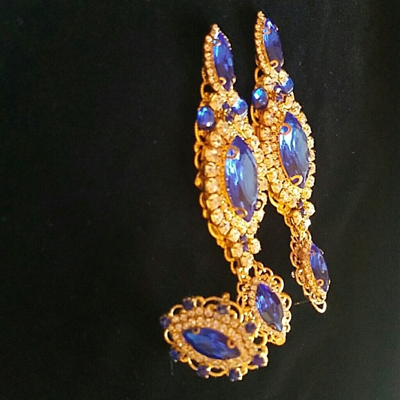 Handmade Crystal Earrings and Ring - Picture 3 of 6
