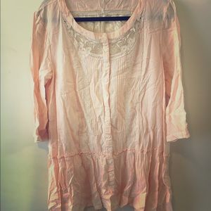 Free People Crochet Back Tunic