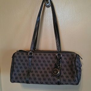 Dooney & Bourke Navy Logo Satchel