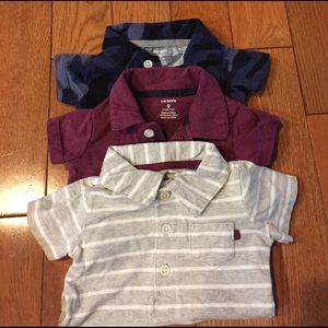 3 onsie carter polos