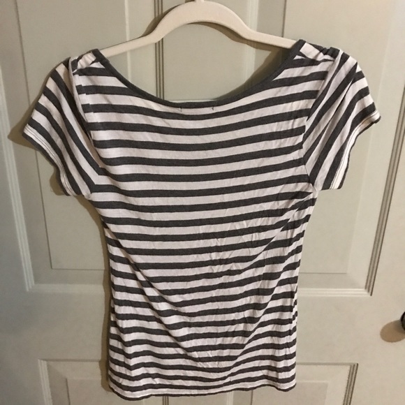 Gray and White striped Top - Picture 2 of 2
