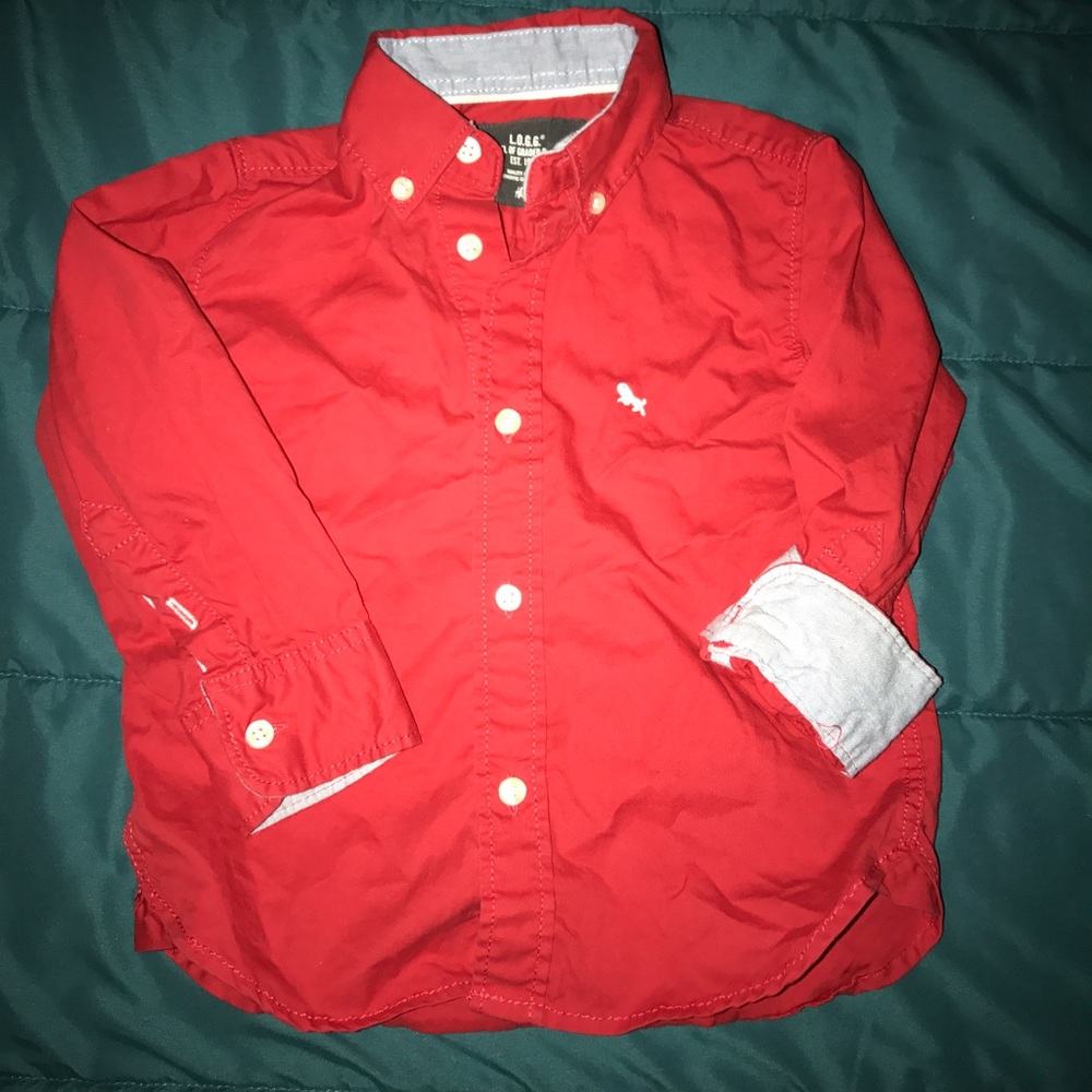 Red dress shirt