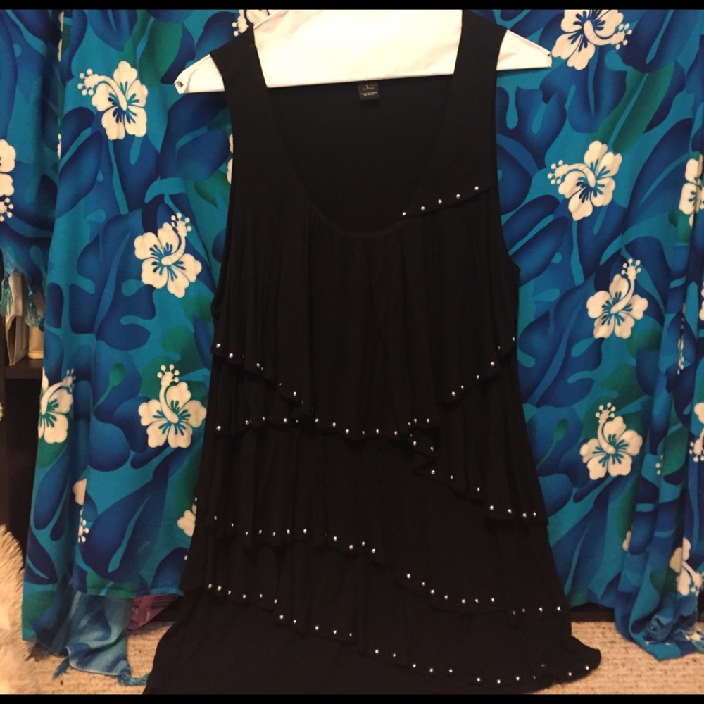 White House Black Market Black Blouse