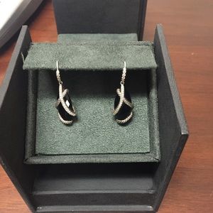 David Yurman  Black Onyx & Diamond Earrings