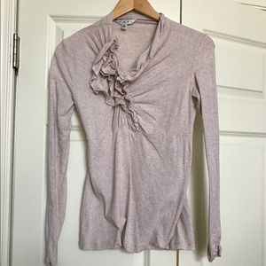 CAbi Ruffled Tissue Tee Sz Small